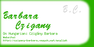barbara czigany business card